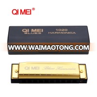 10 hole golden Ex-factory prices blues harmonica for music contest