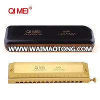 16 hole 64 tone golden cup chromatic harmonica